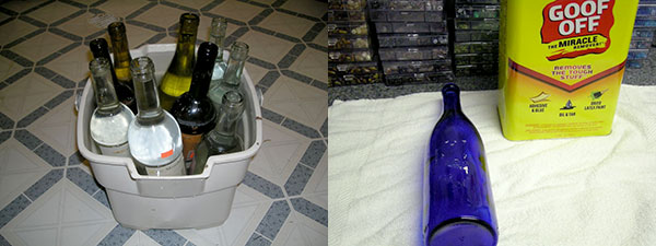 bottles are cleaned in prep for flattening